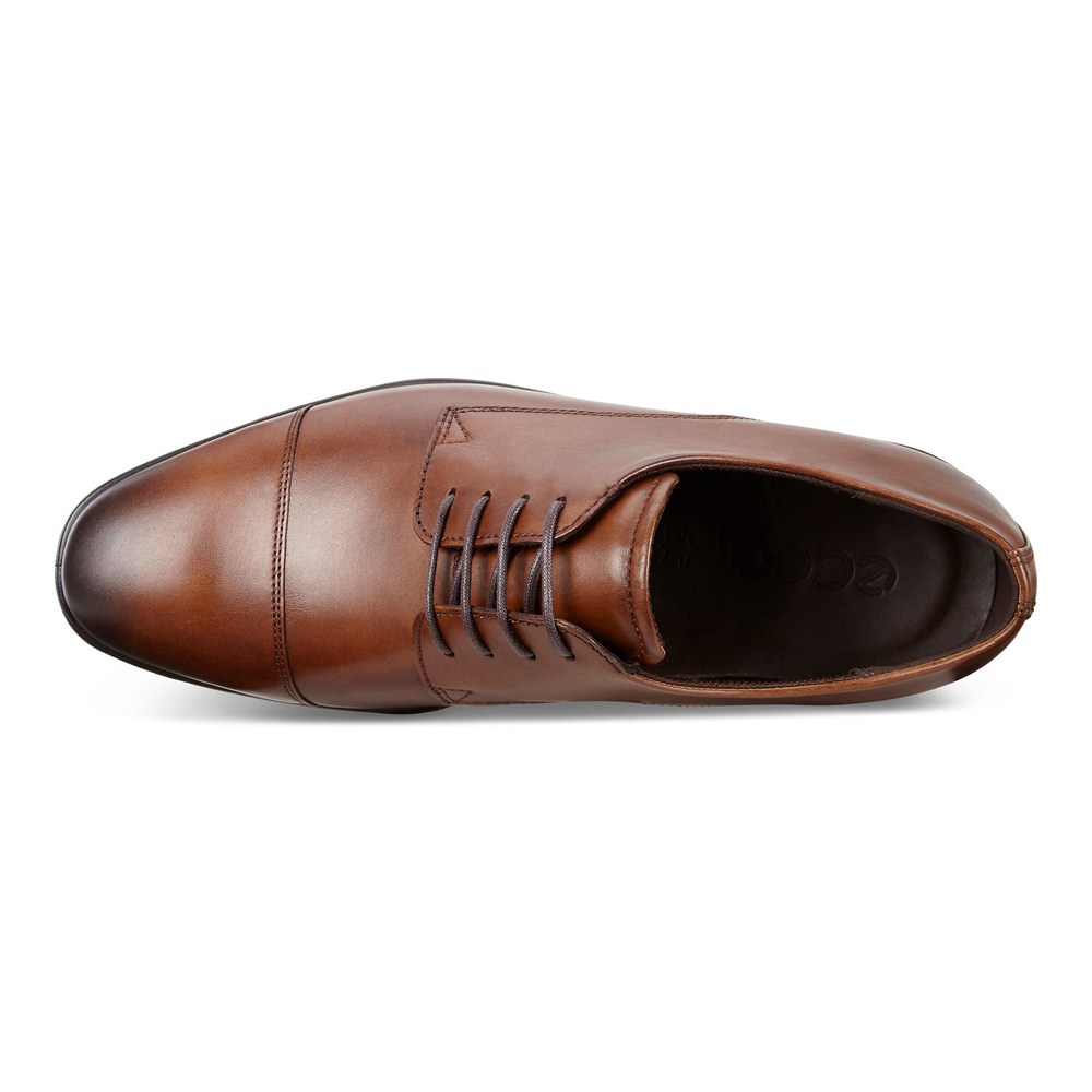 Zapatos De Vestir Hombre - ECCO Melbourne Cap Toe Tie - Marrom - KIQ869512